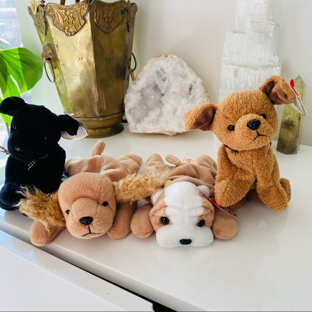 Vintage TY Original 1990s y2k Beanie Babies Stuffed Animal Toy Bundle Collection